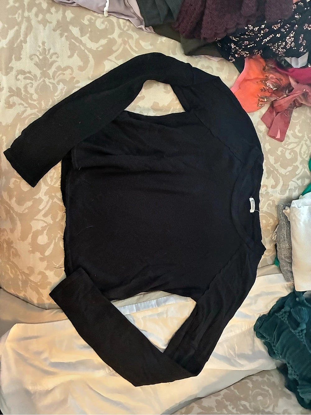 LA Made Black Long Sleeve Top